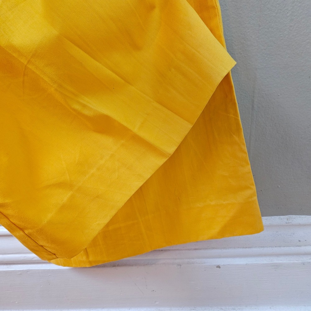 Vintage‎ Wide Leg Halter Jumpsuit Sz XS S Yellow Open Back - Picture 8 of 14
